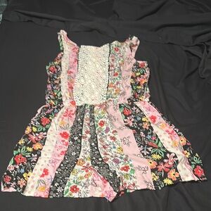 Floral Patchwork Sleeveless romper